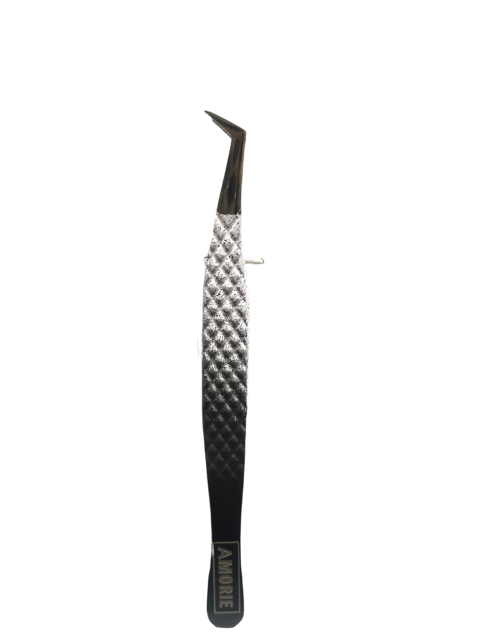 Amorie Fiber Tip Tweezer 45 Degree Volume Tweezer (E02)