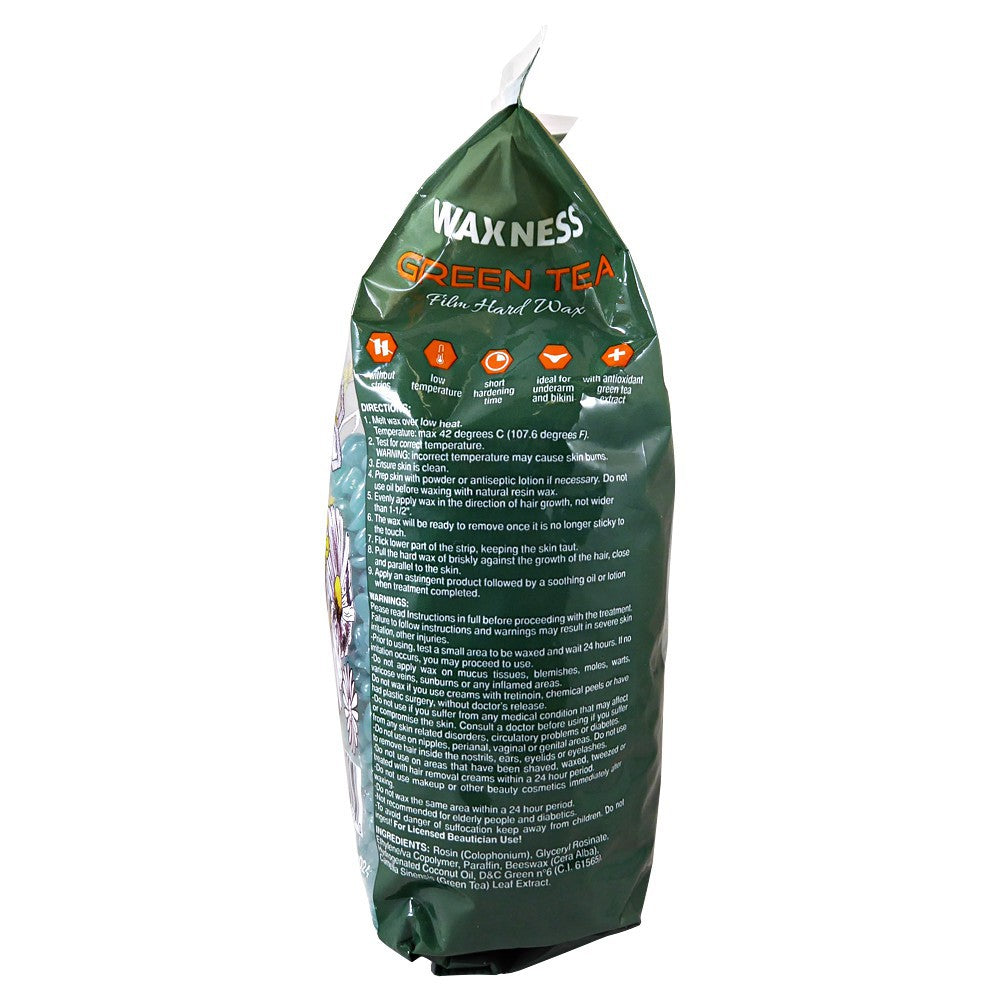 WAXNESS GREEN TEA FILM HARD WAX BEADS 2.2 LB / 35.27 OZ