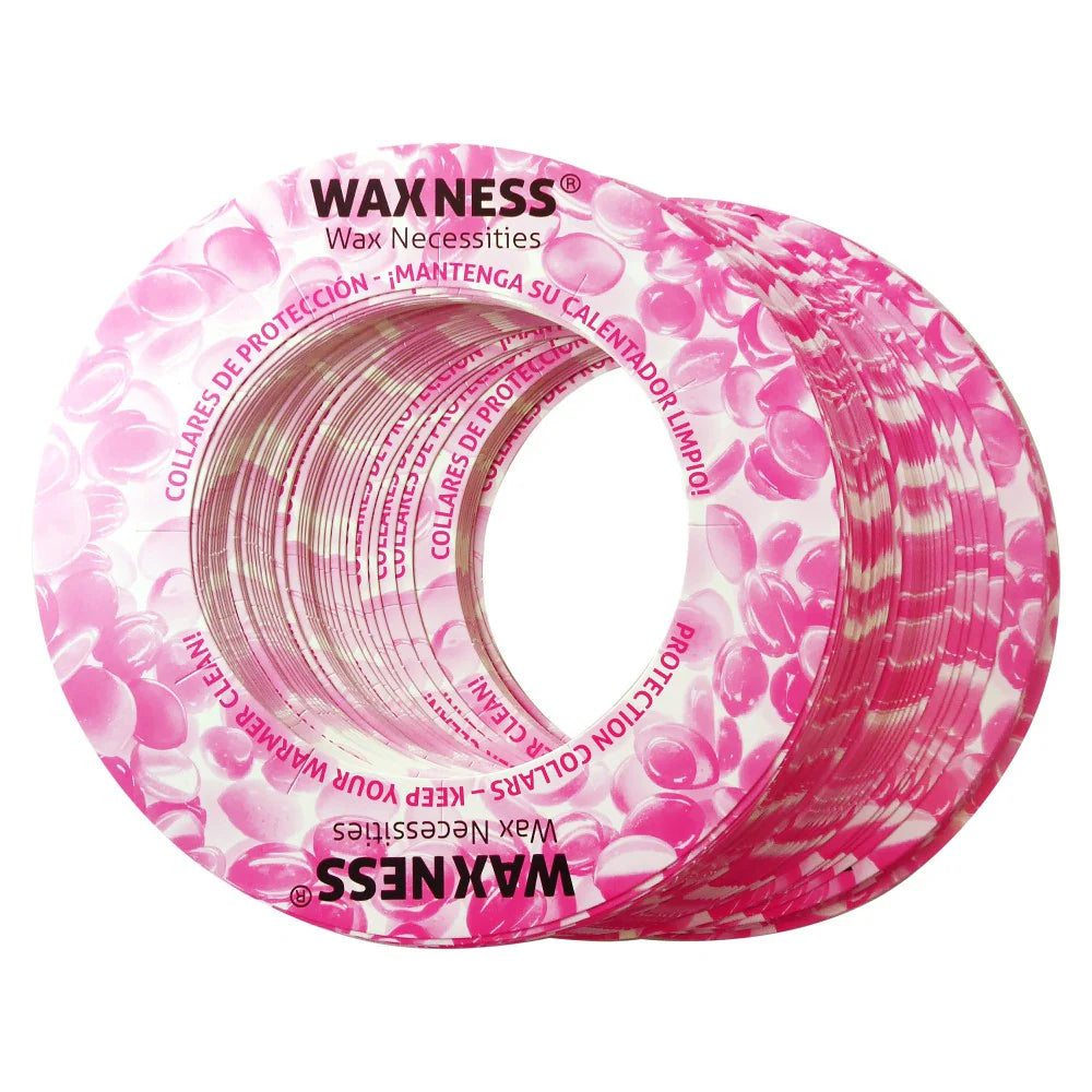 WAXNESS Multi-fit Protection Collars for 14-16oz Tins & Pots 50pc Pink