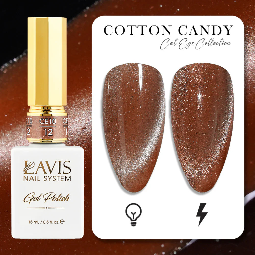 LAVIS Cat Eye Gel Polish 0.5 oz - Cotton Candy Collection