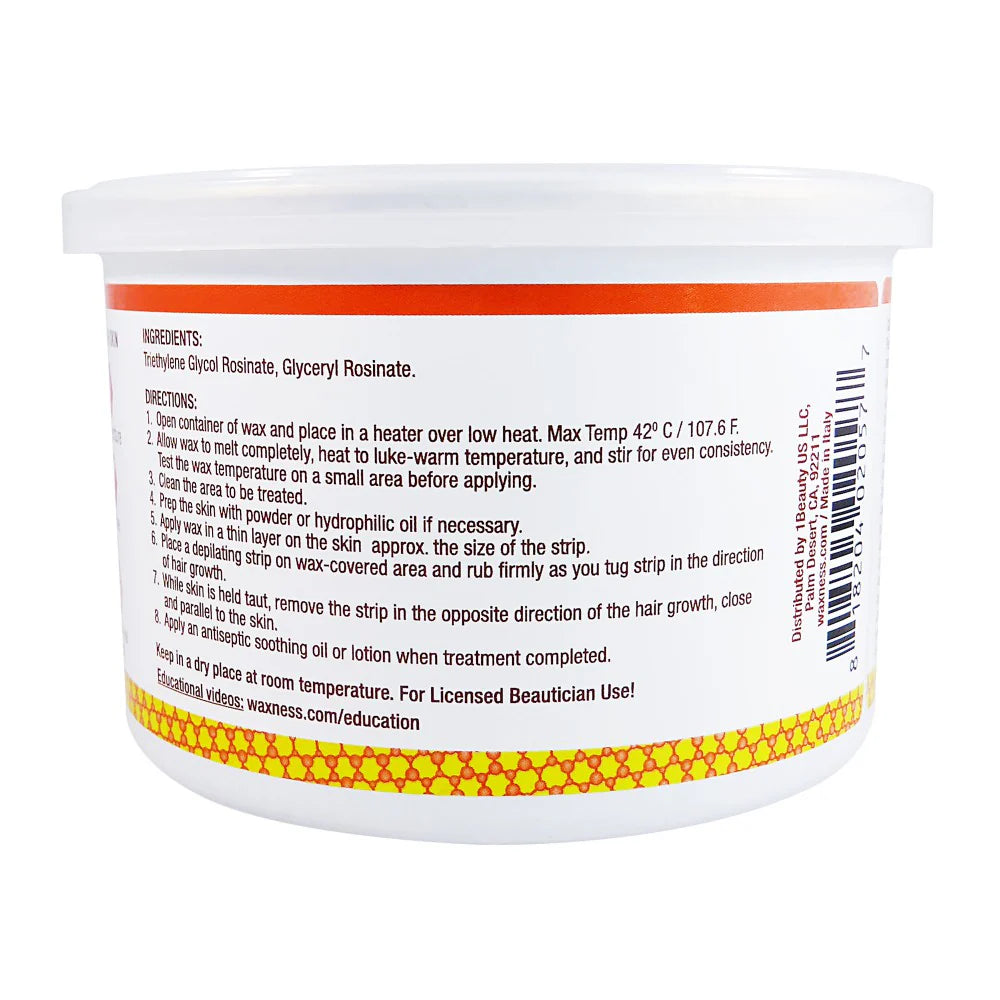 WAXNESS Natural (Smooth Amber) Soft Wax No Sticky Formula 14oz