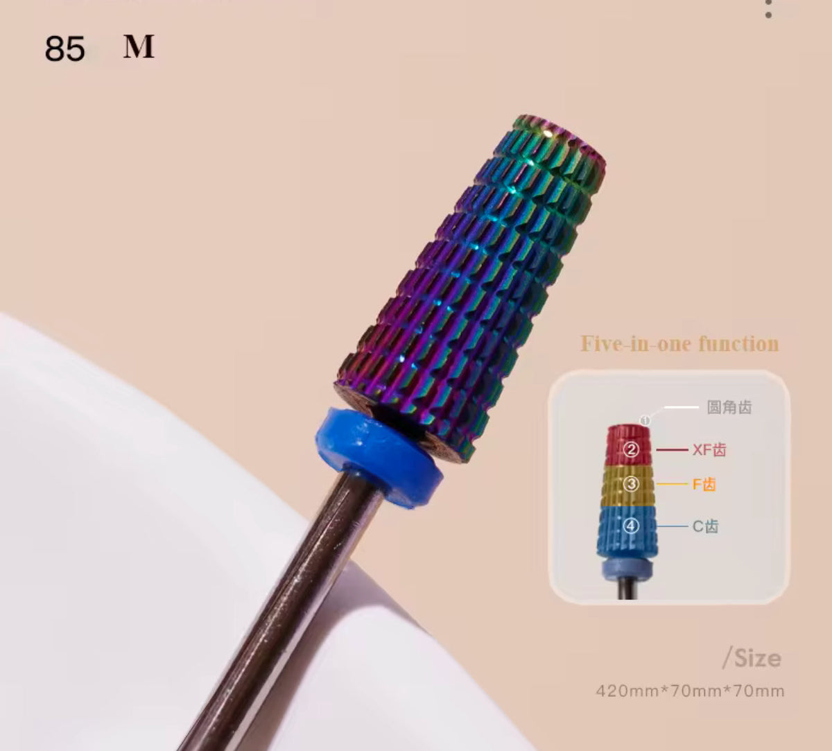 Take Over Stainless Steel Carbide 5 in 1 Rainbow Drill Bit