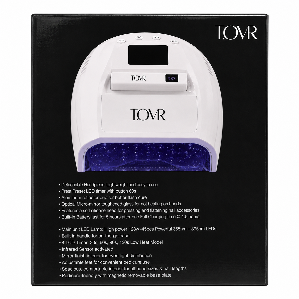 Take Over Professional Cordless UV/LED Nail Lamp – 128W