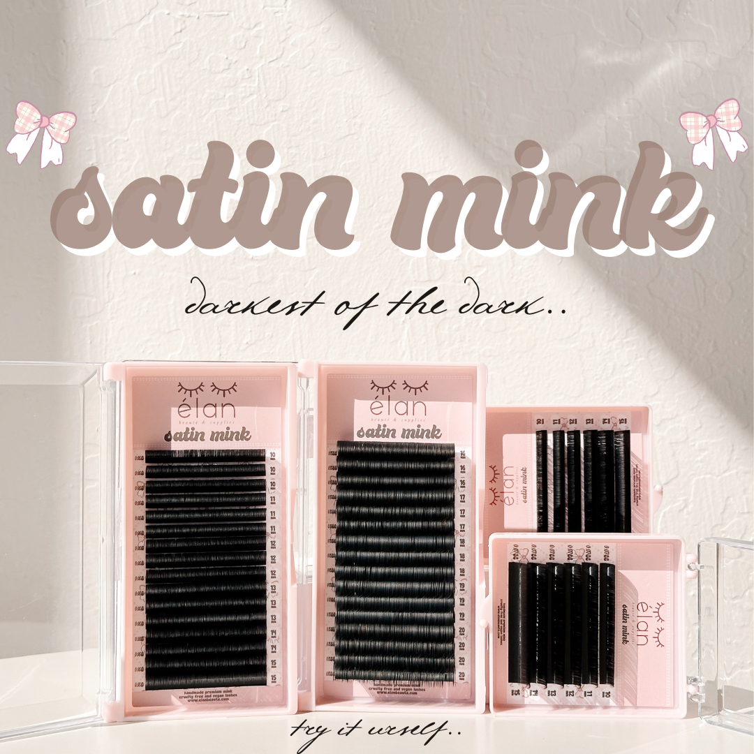 elan 0.07 SATIN MINK lash trays (DARKEST lashes)