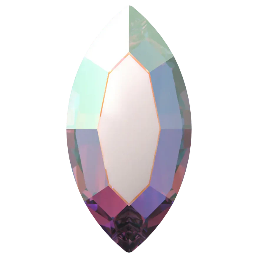 Bluestreak Serinity Flat Back Crystals Non Hotfix Navette (2200) Crystal AB