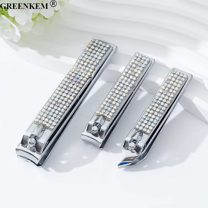 Rhinestone Nail Clipper Set – 3 Piece