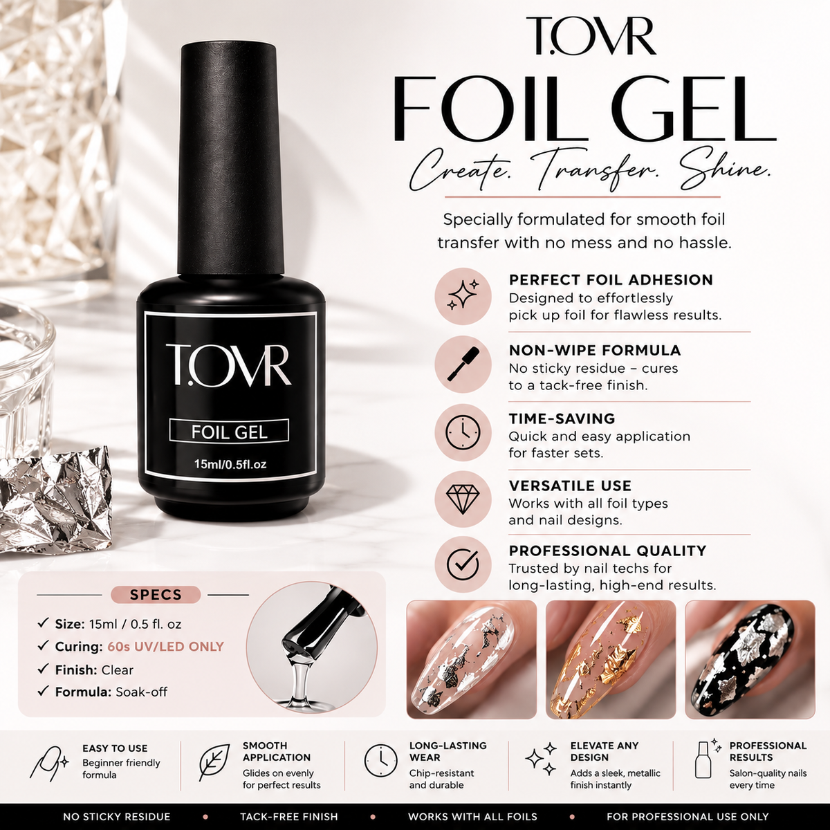 Take Over UV/LED Foil Transfer Gel 0.5oz