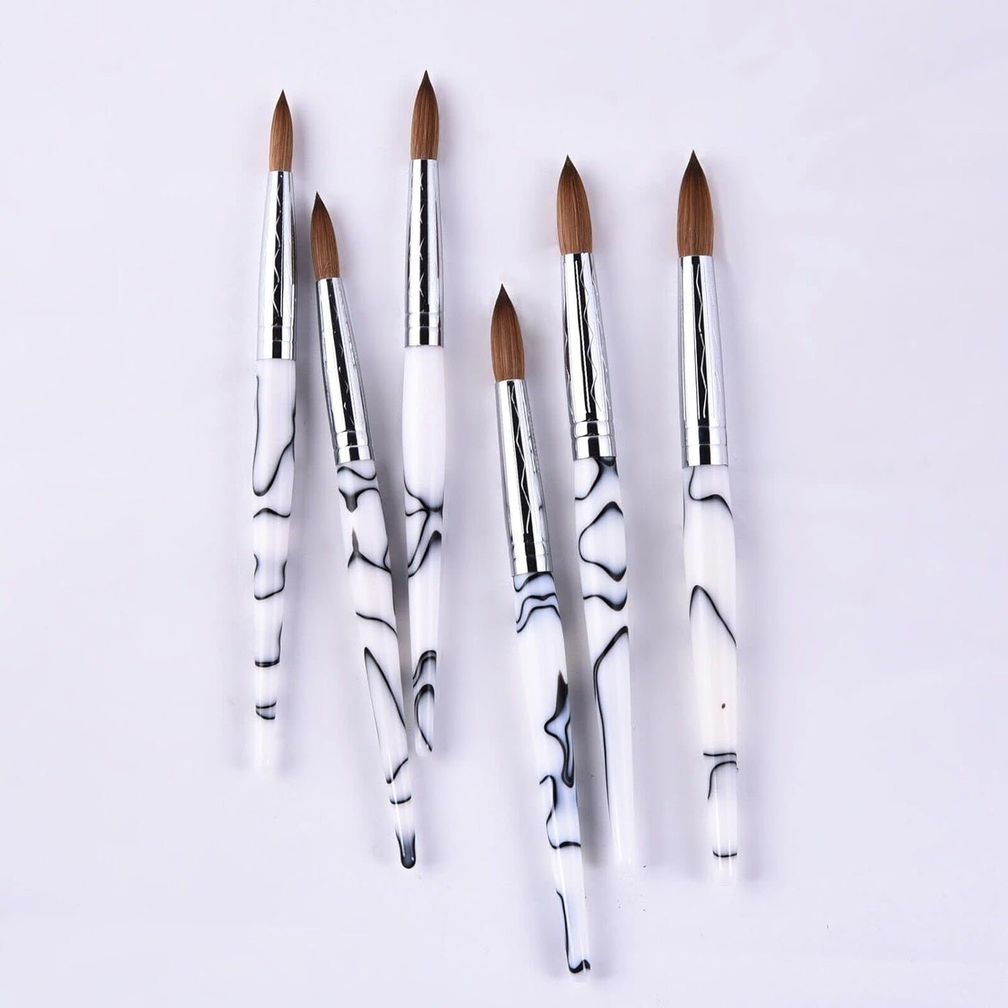 Marble Kolinsky Nail Brushes