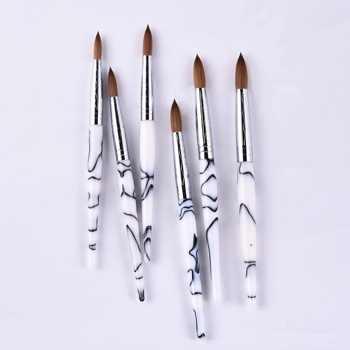 Marble Kolinsky Nail Brushes
