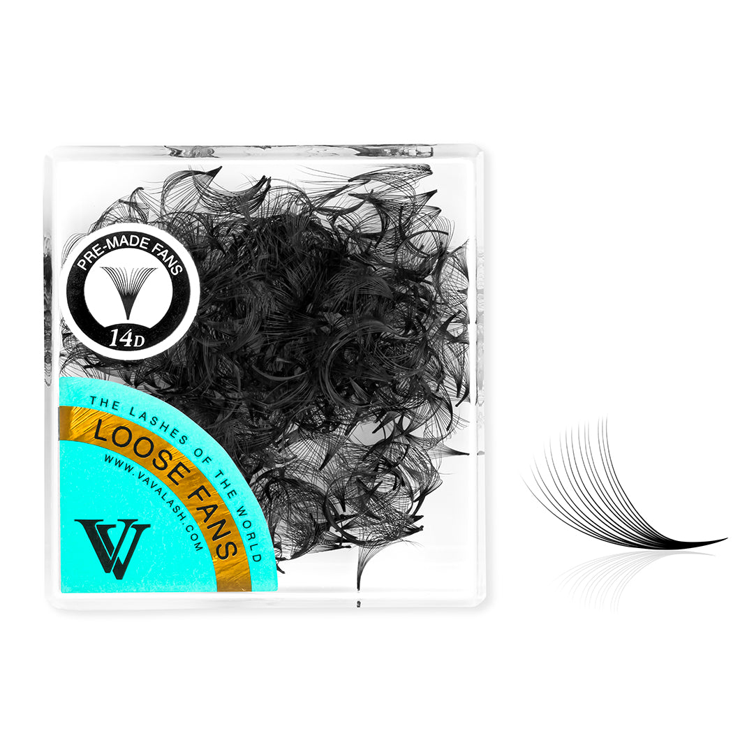 VAVALASH 14D Handmade Premade Loose Fans With Pointy Base /500 Fans