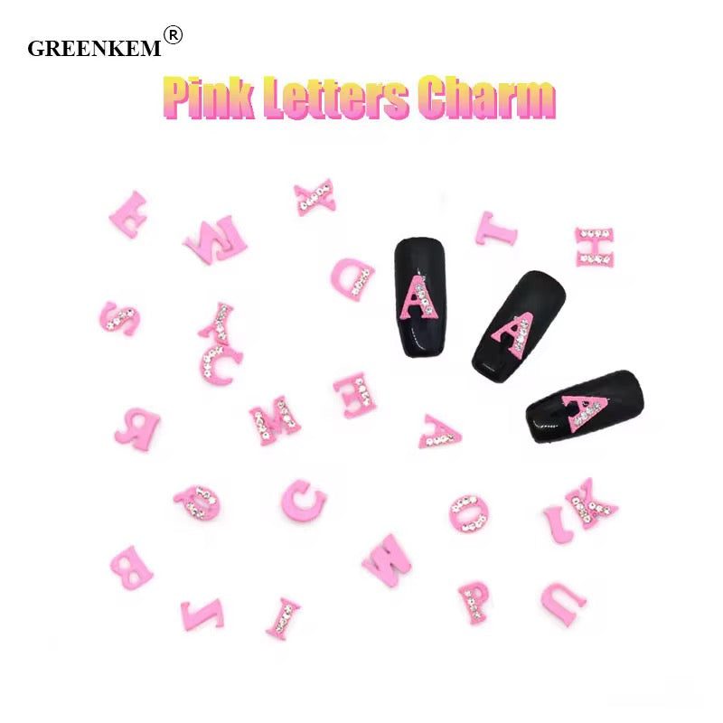 Letter Nail Charms
