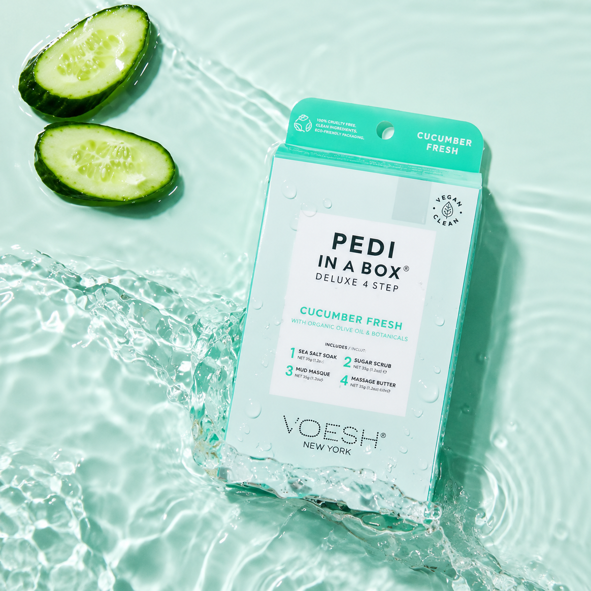 Voesh Pedi In A Box Deluxe 4 step - Cucumber Fresh