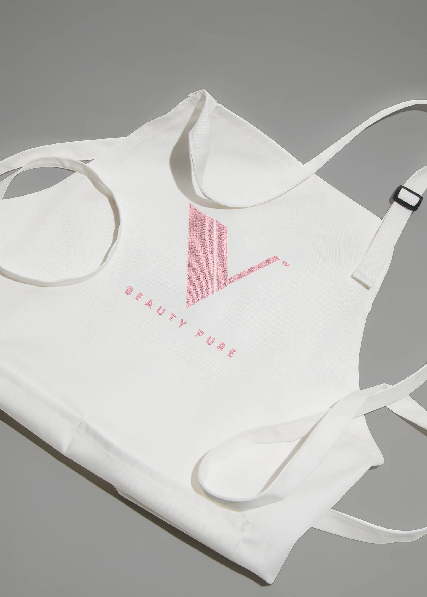 V BEAUTY PURE APRON - WHITE & PINK