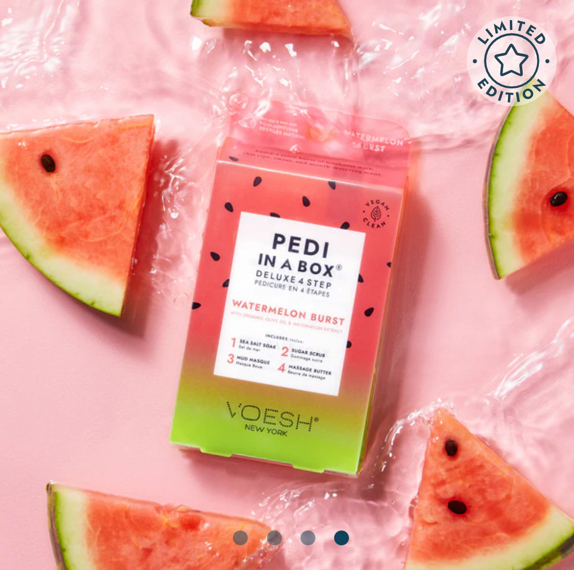 VOESH Pedi in a Box Deluxe 4 Step Watermelon Burst