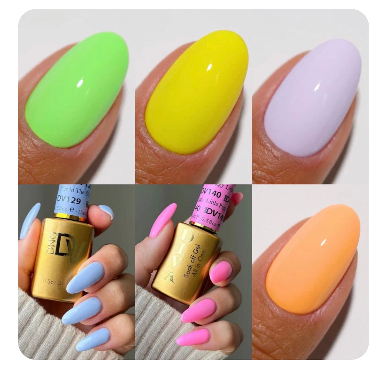 DND Diva Spring Gel & Lacquer 6pc Bundle