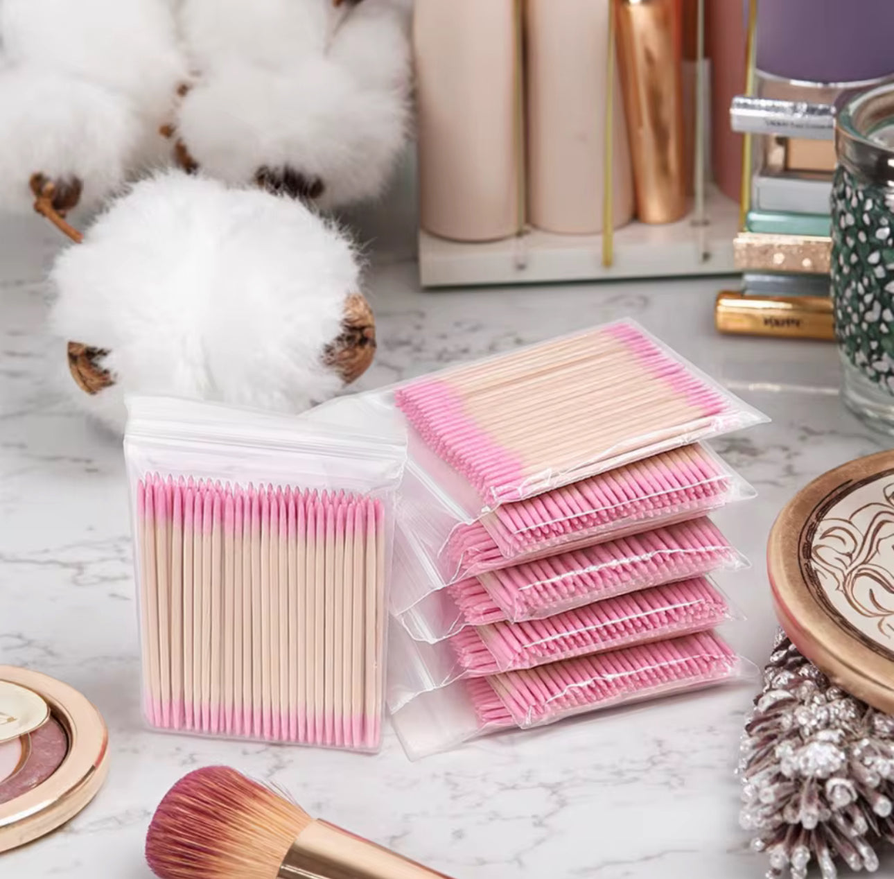 Precision Tip Cotton Swabs for Nail Touch Ups 100pc