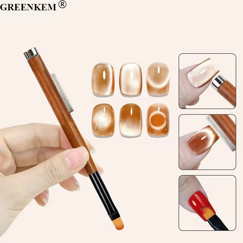 Nail Art Brush with Cateye Magnet