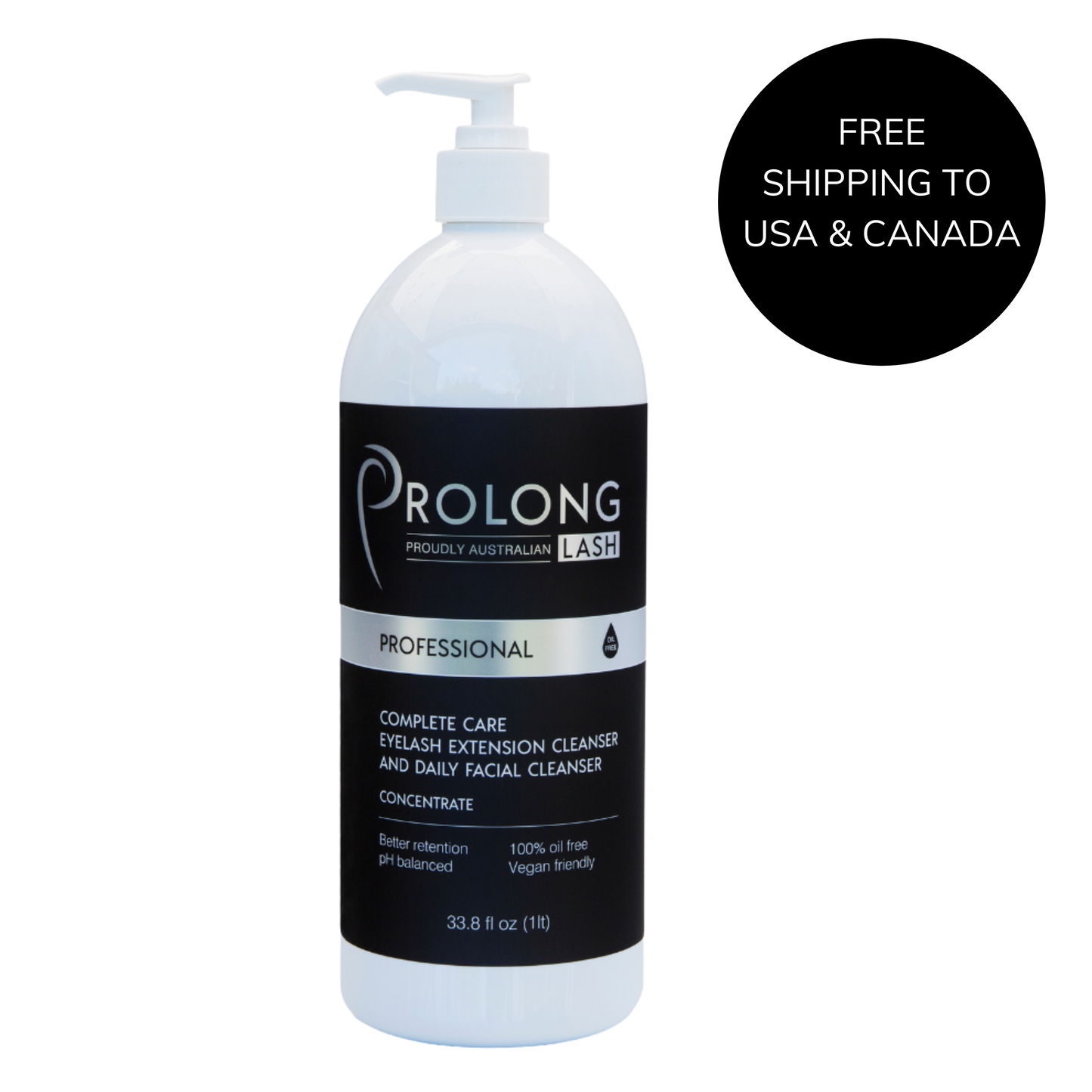 Prolong Eyelash Extension Cleanser Concentrate Professional 33.8 fl oz/1 Lt