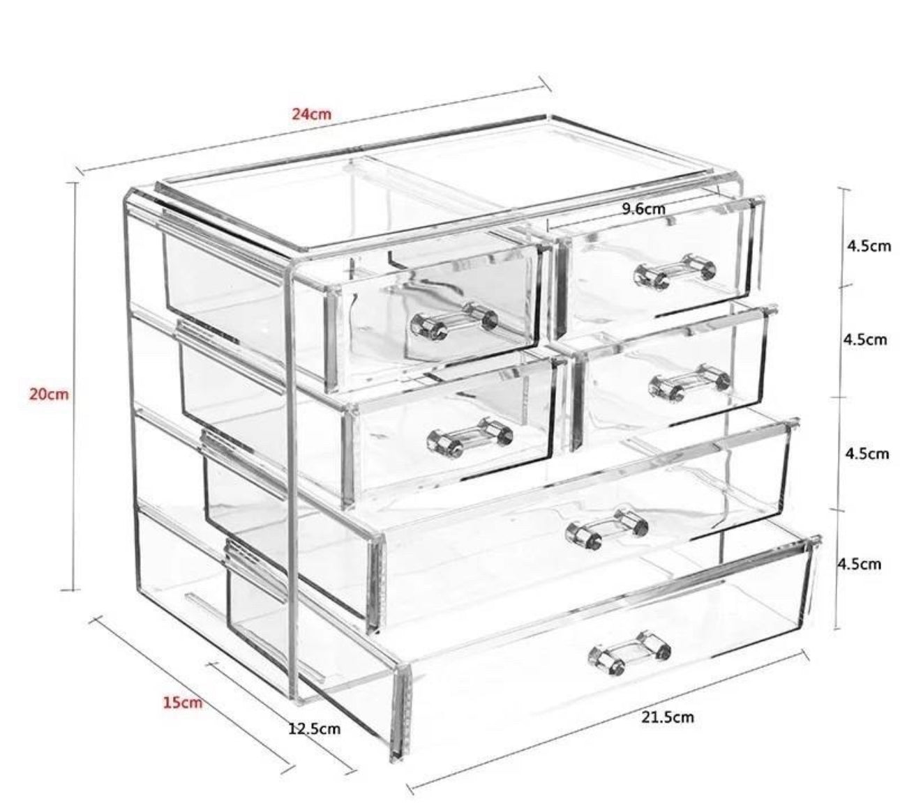 Clear 6 Drawer Storage Box