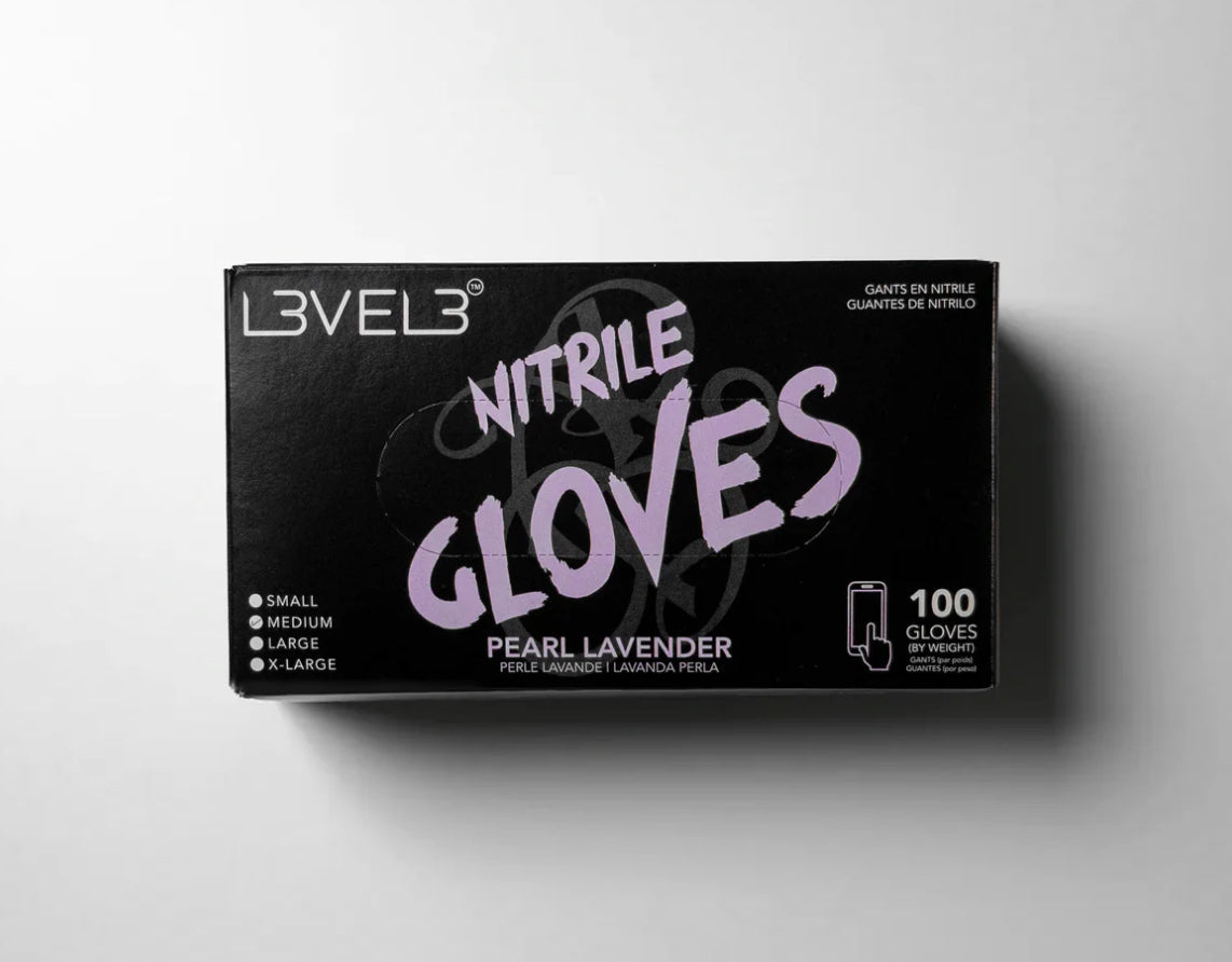 L3VEL3 Professional Nitrile Gloves "Pearl Lavender"