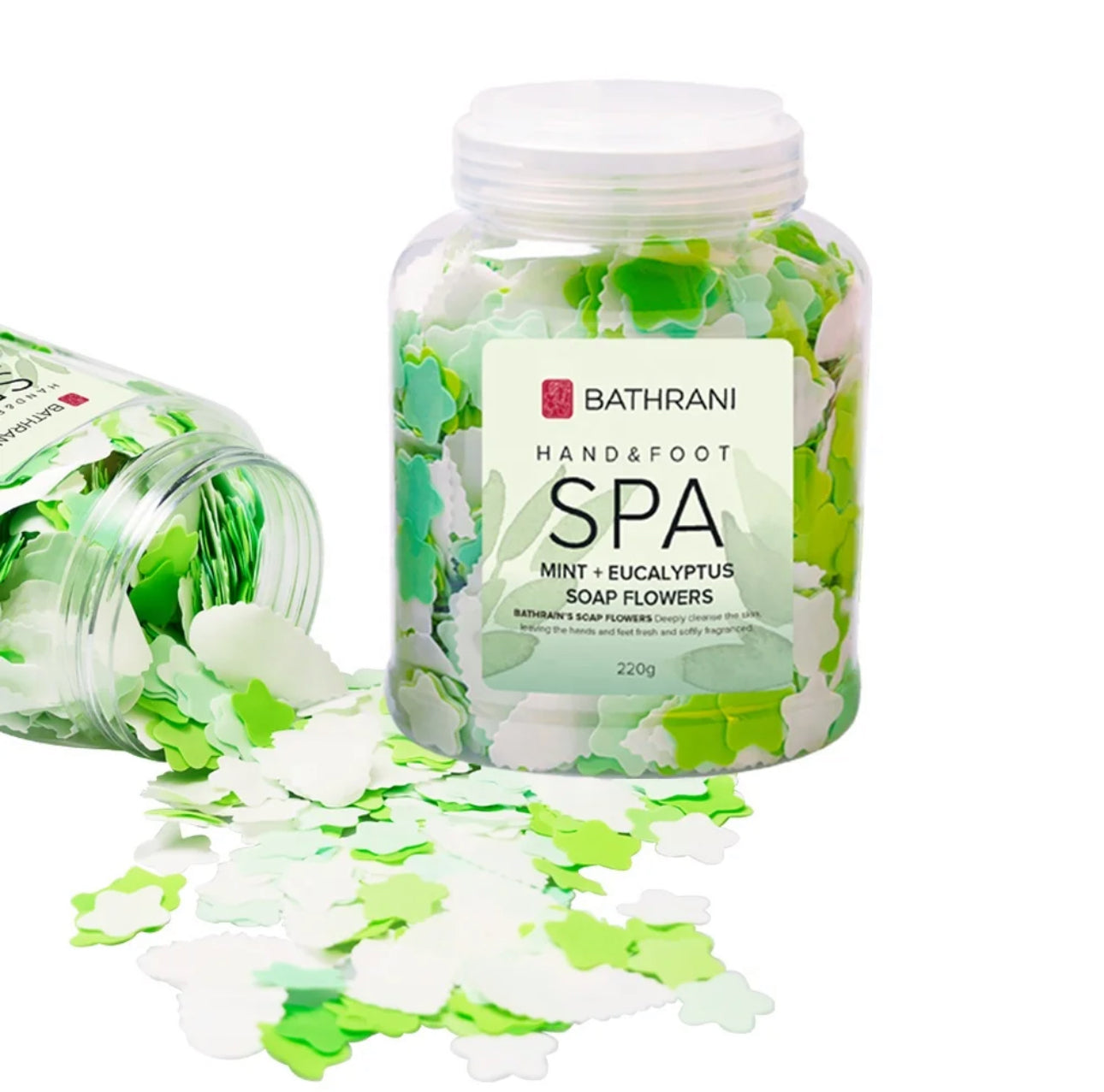 BATHRANI Hand & Foot Soap Flowers “Mint + Eucalyptus Scent” 220g