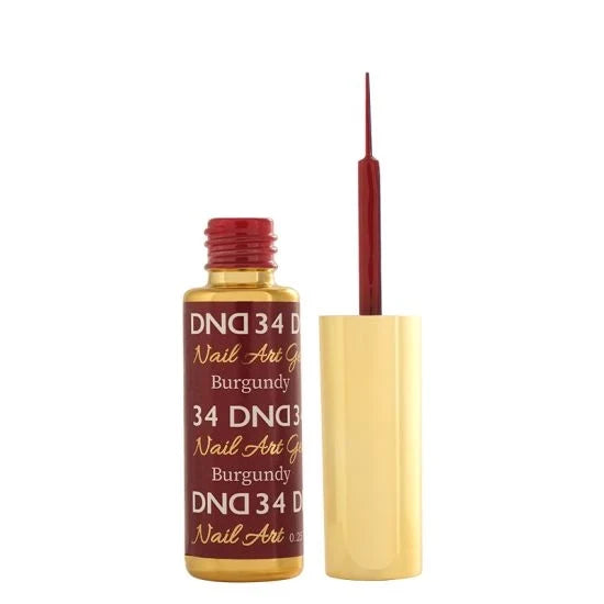 DND Nail Art Gel 34 Burgandy