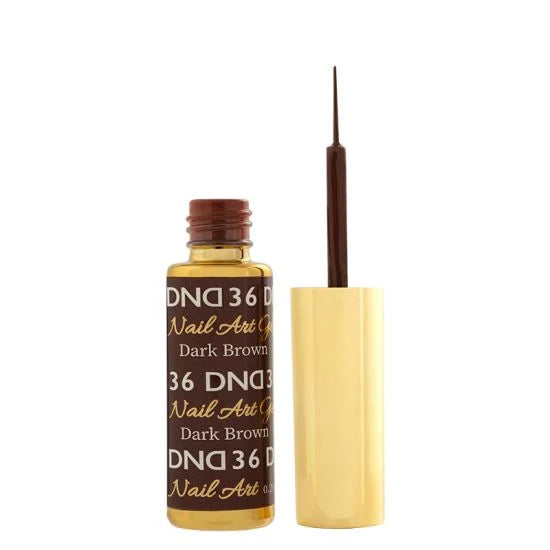 DND Nail Art Gel 36 Dark Brown