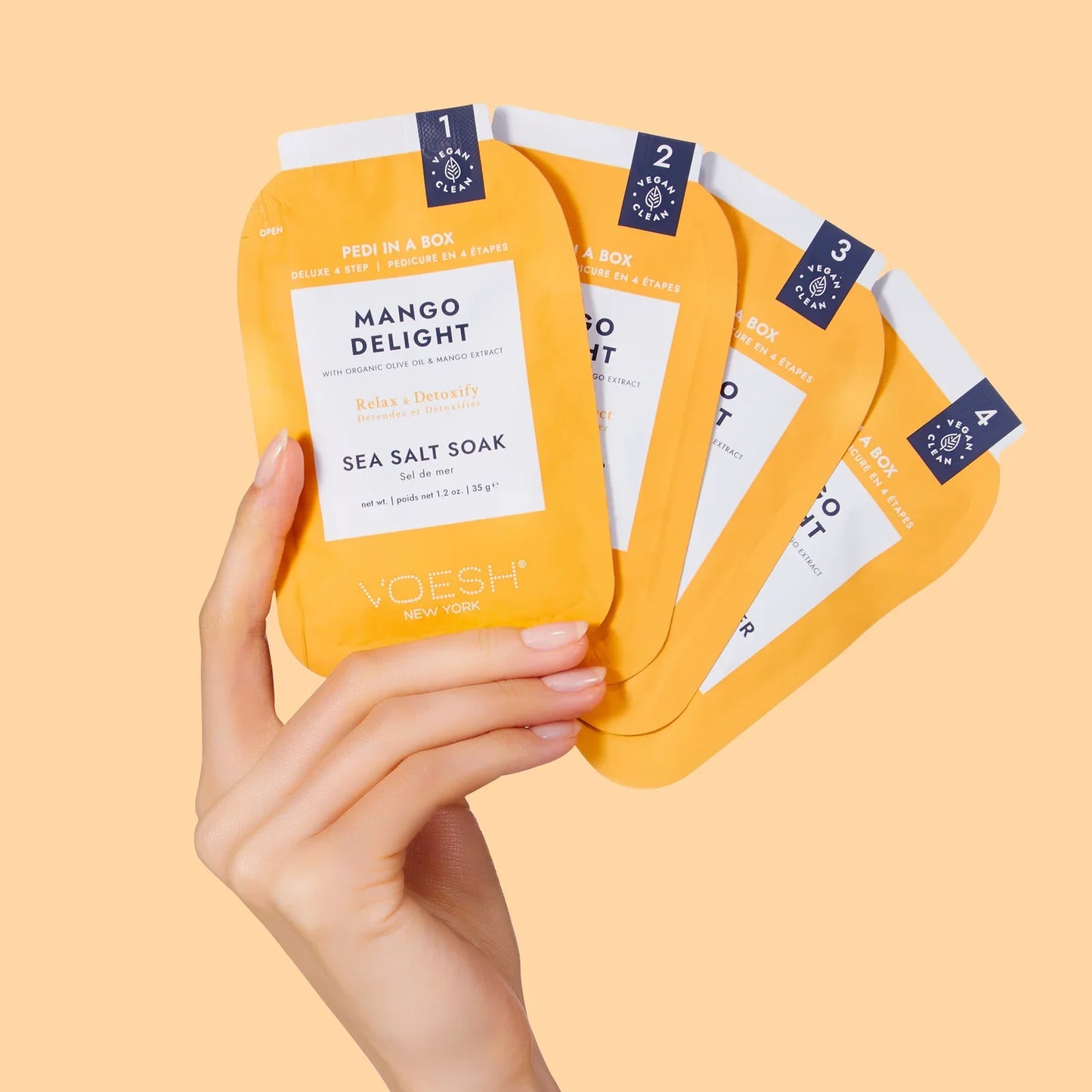 VOESH Pedi in a Box Deluxe 4 Step Mango Delight