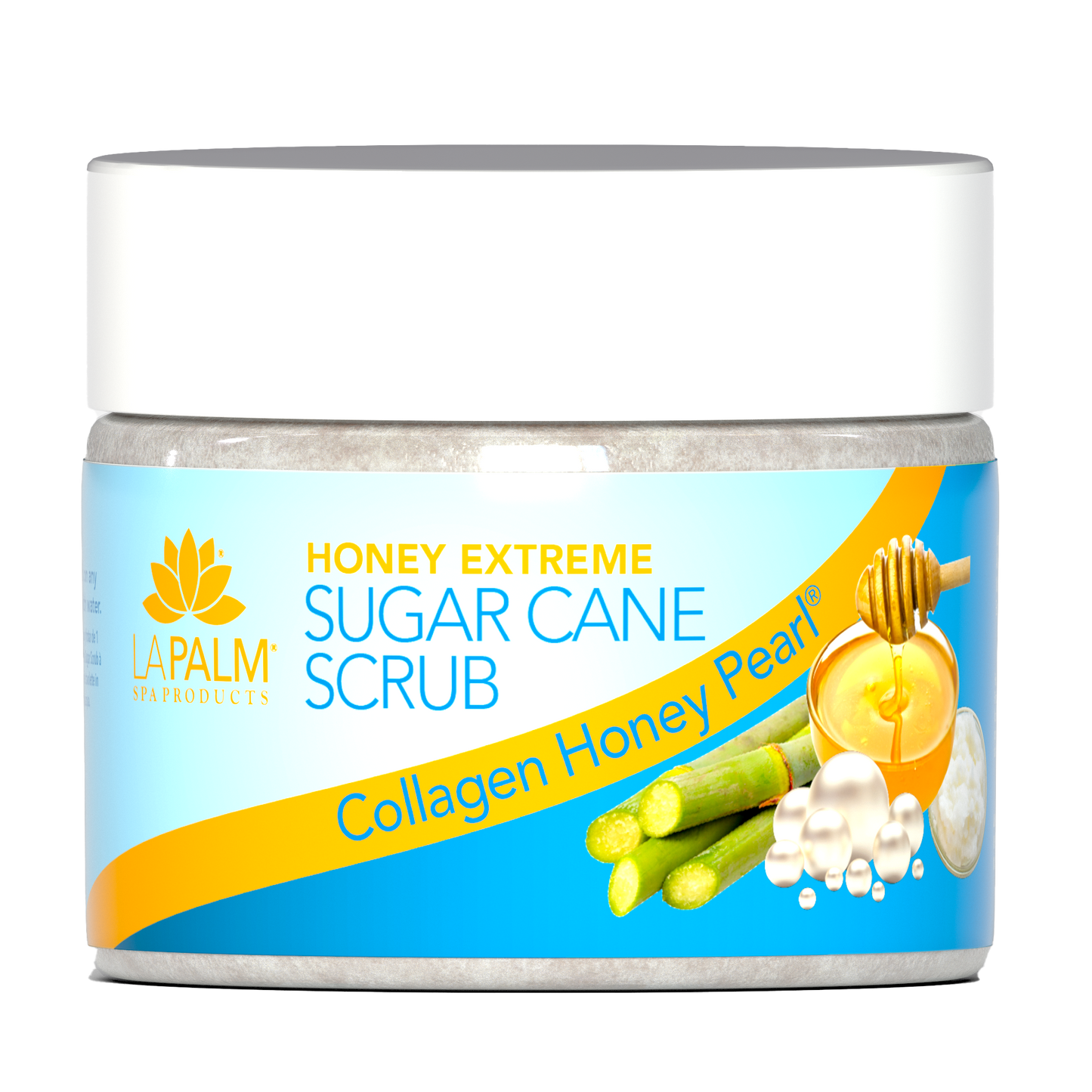 LA PALM Honey Extreme Sugar Cane Scrub “Honey Pearl ” 12oz