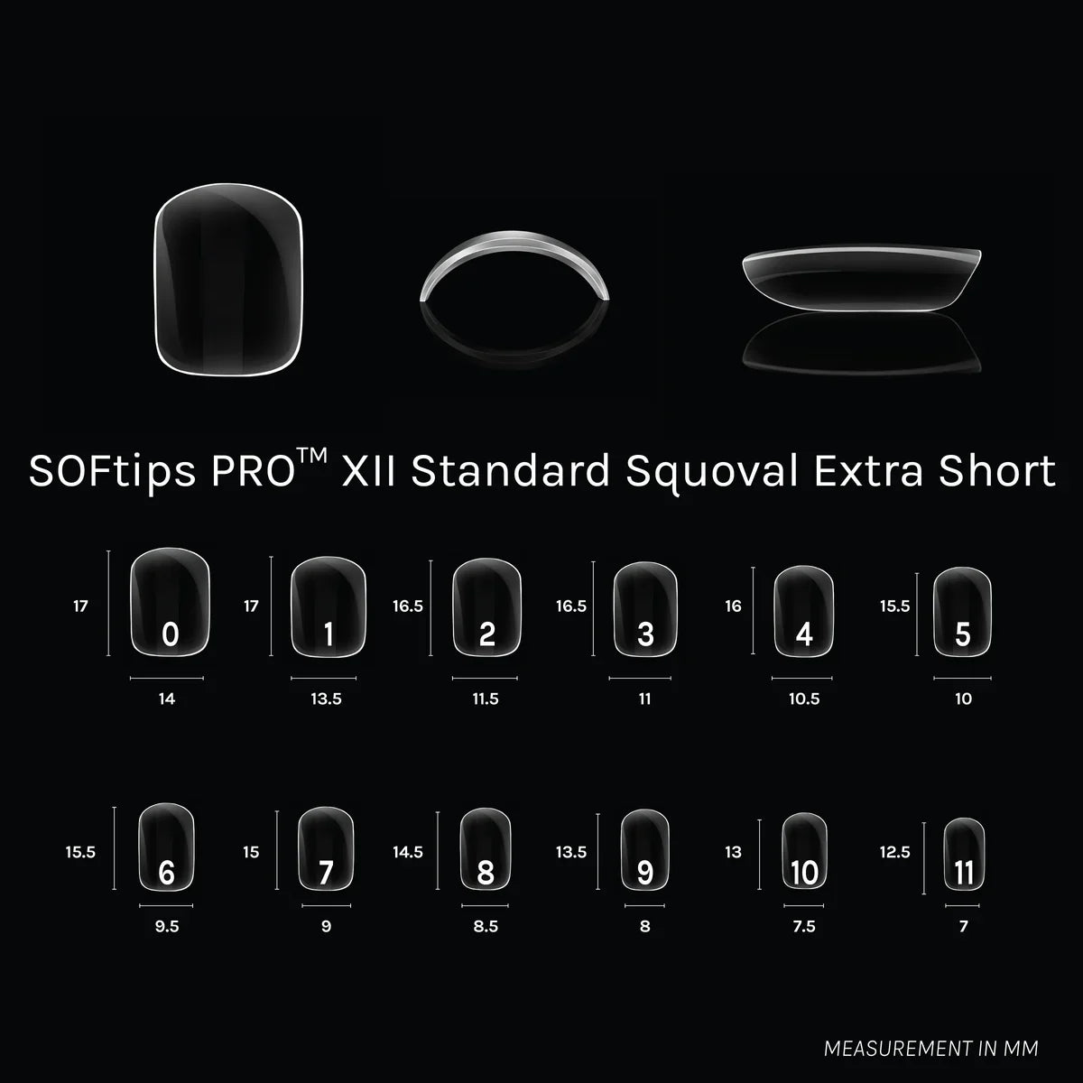 SOFGEL SOFTIPS PRO™ XII - Standard Squoval Extra Short