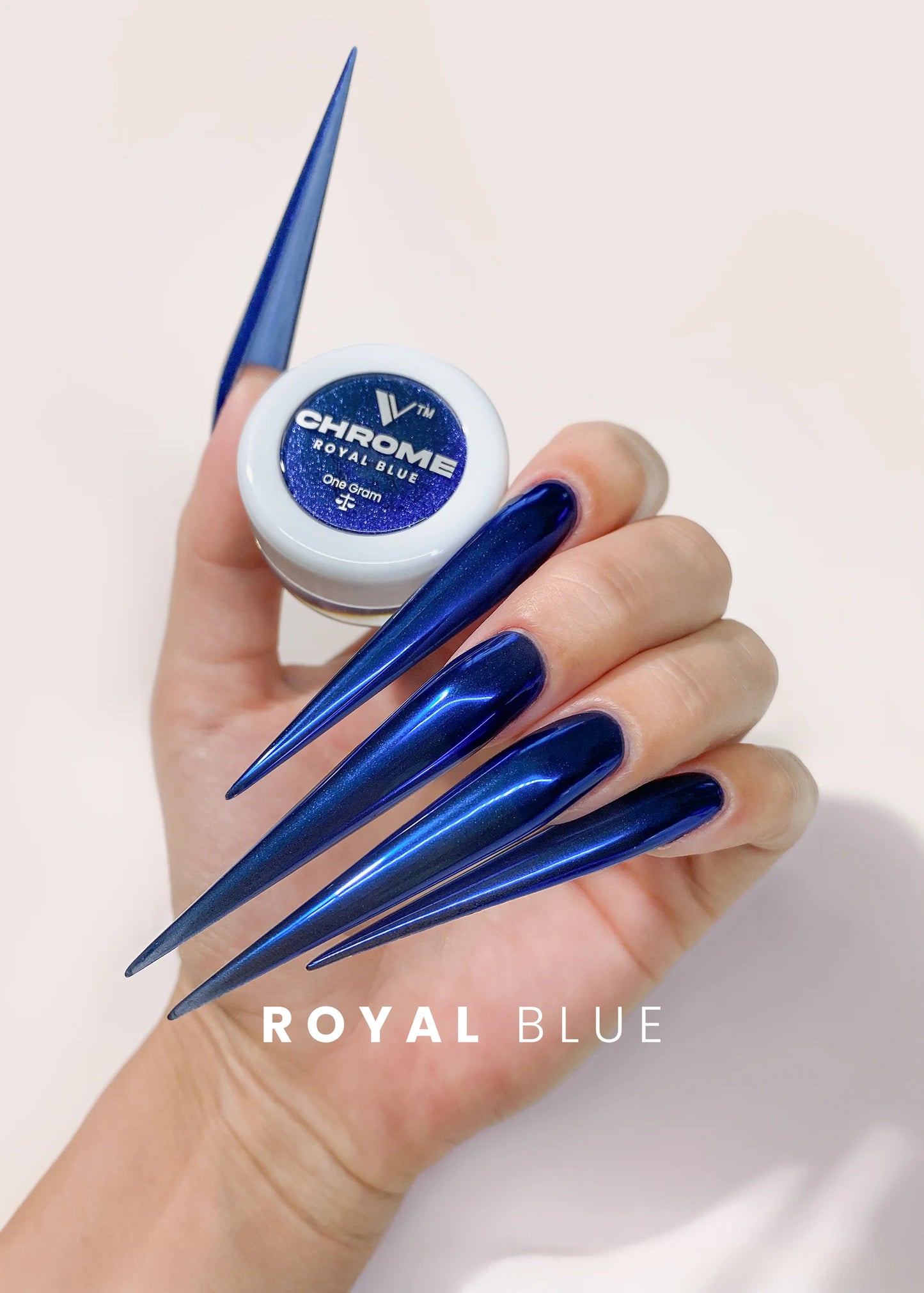 V BEAUTY PURE CHROME POWDER - ROYAL BLUE