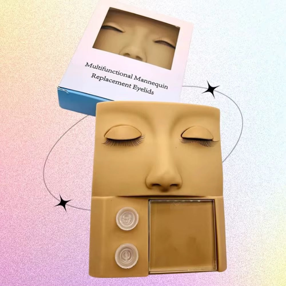 Mannequin Model Head With Removable Replacement Lashes