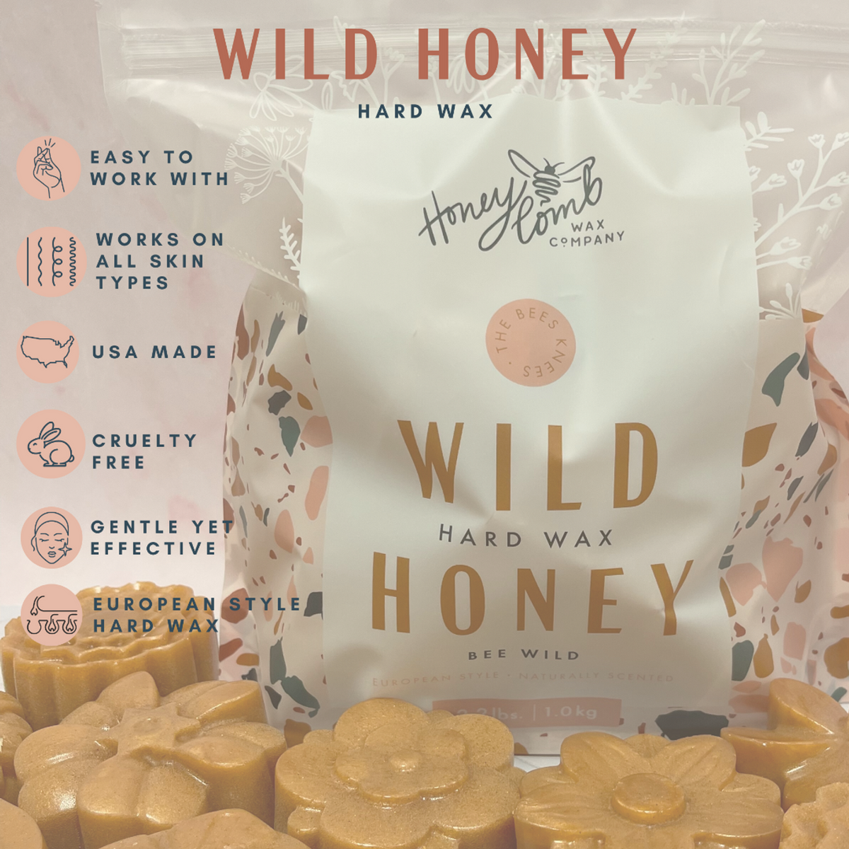 Honey Comb Wax Co. WILD HONEY PROFESSIONAL | HARD WAX | 1LB