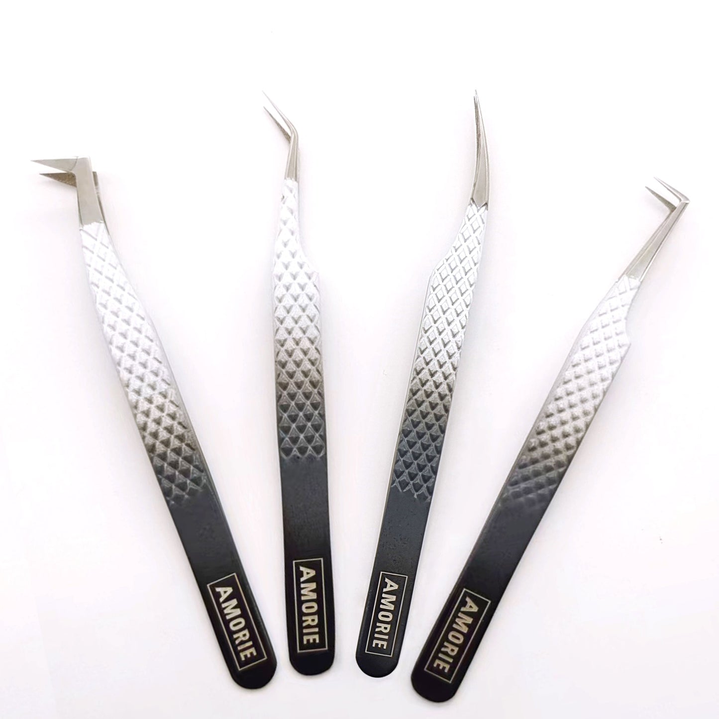 Amorie Fiber Tip -Angle Needle Nosed Tweezer (E05)