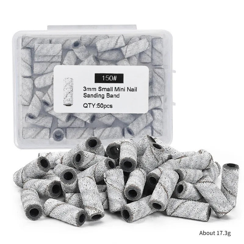 White Sanding Bands 3mm Ct.50