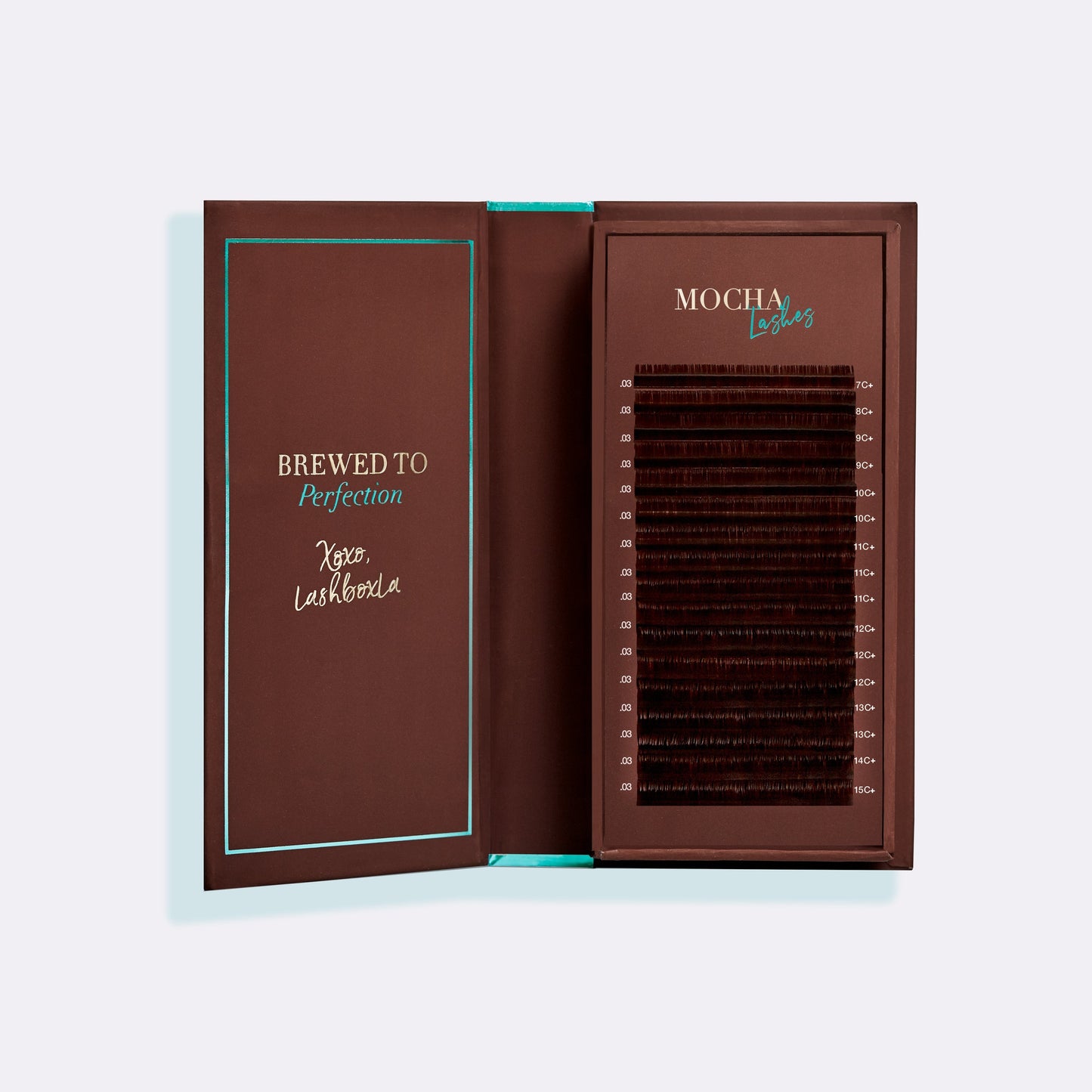 LBLA Mocha Brown Color / FAVORITE - Cashmere FauxMink Lashes 0.05 Mixed Lengths