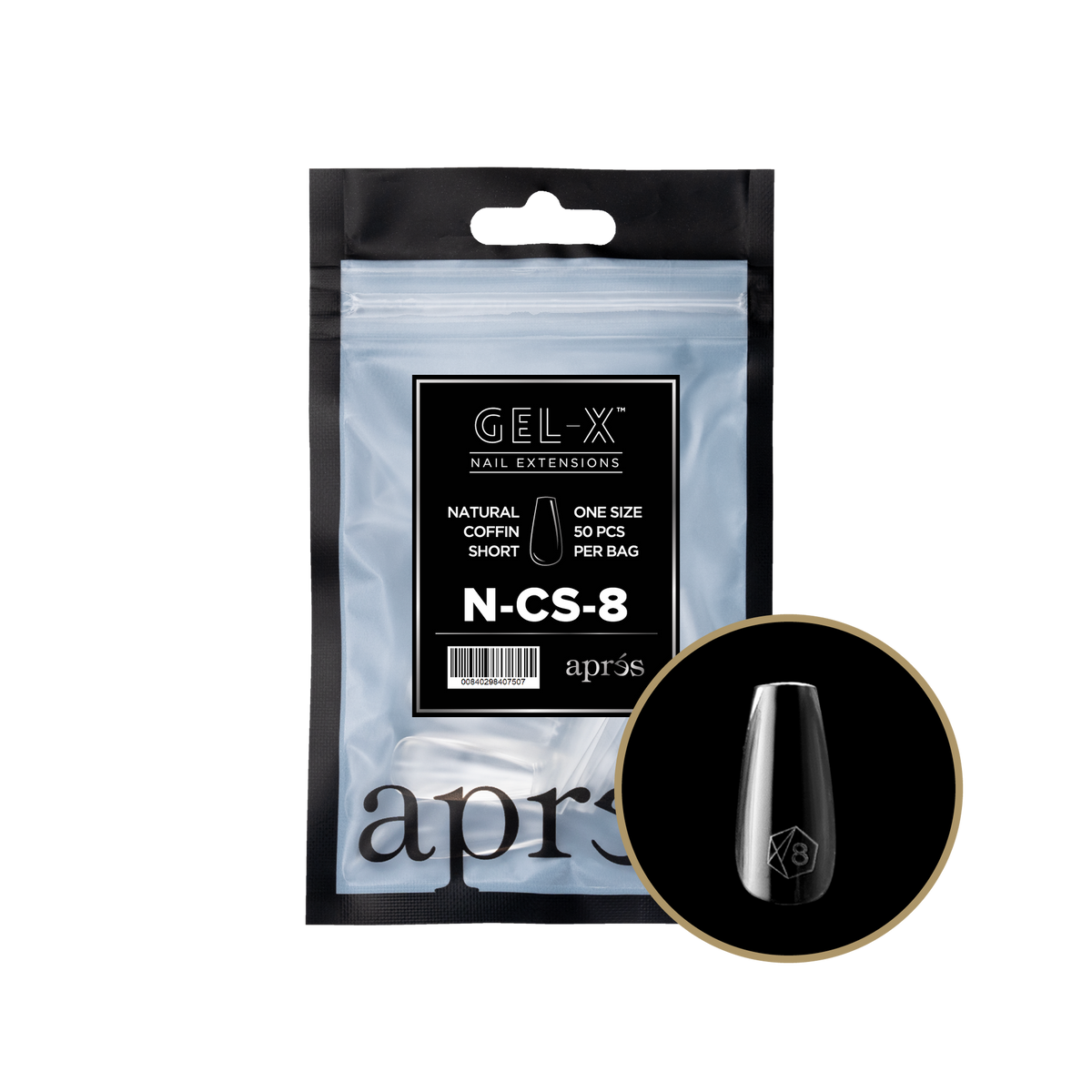 apres Gel-X® Natural Coffin Short Refill Bag