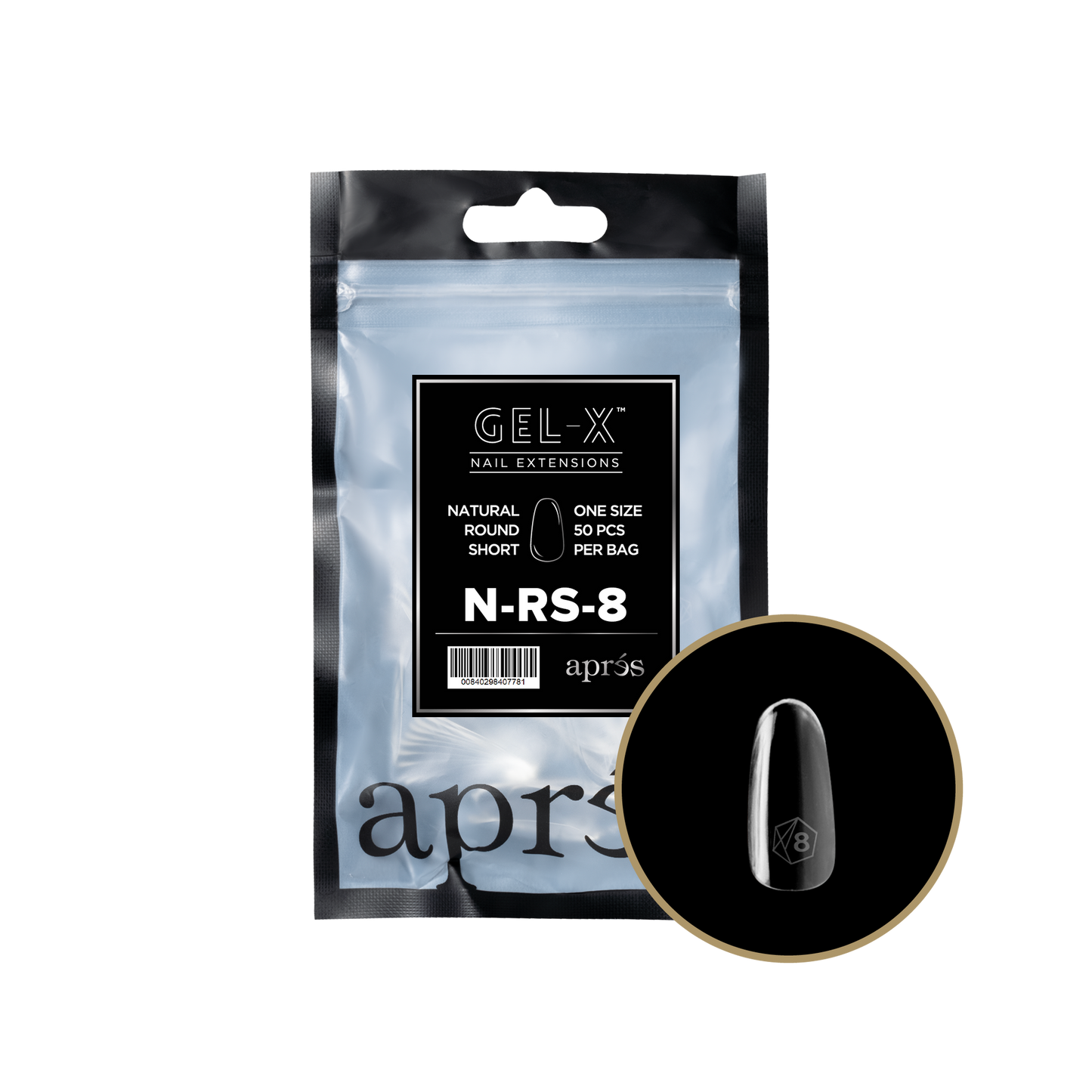 Apres Gel-X® Natural Round Short Refill Bag