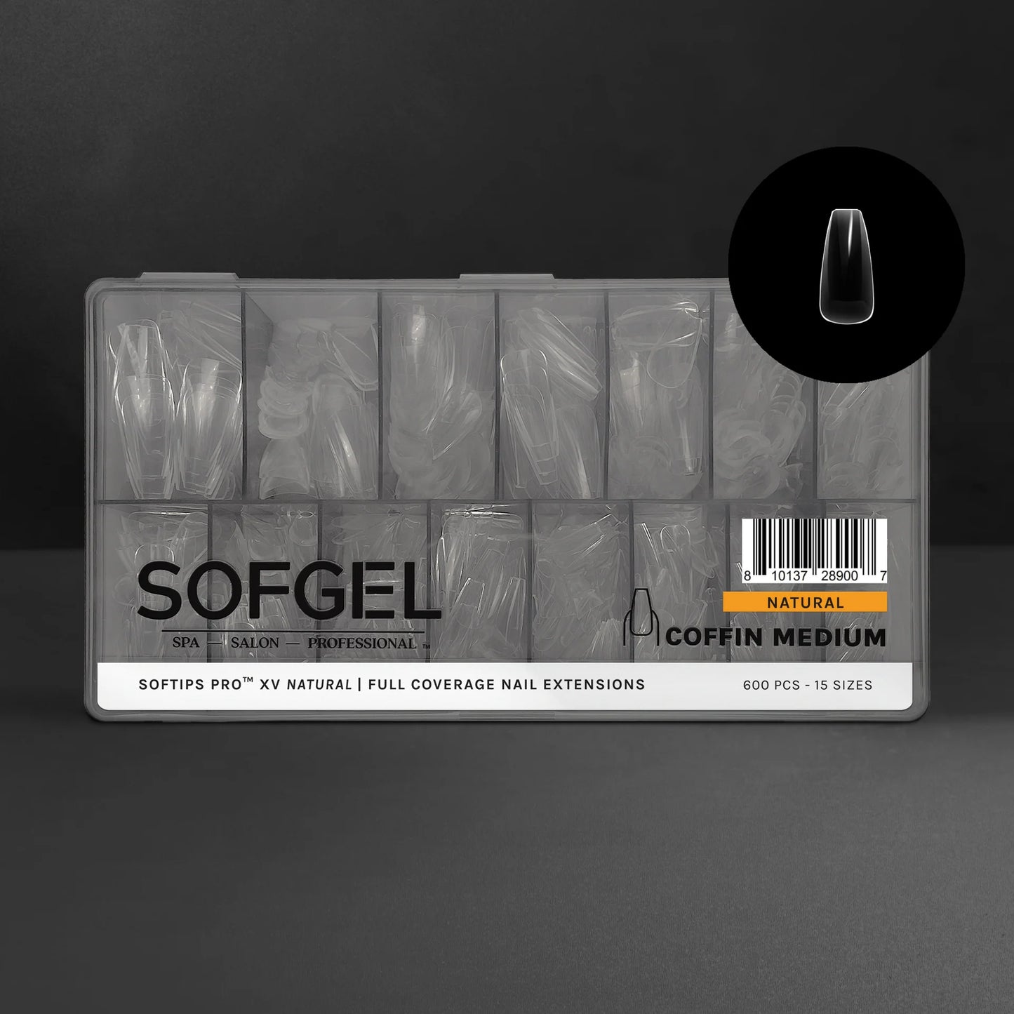 SOFGEL SOFTIPS PRO™ XV NATURAL- COFFIN