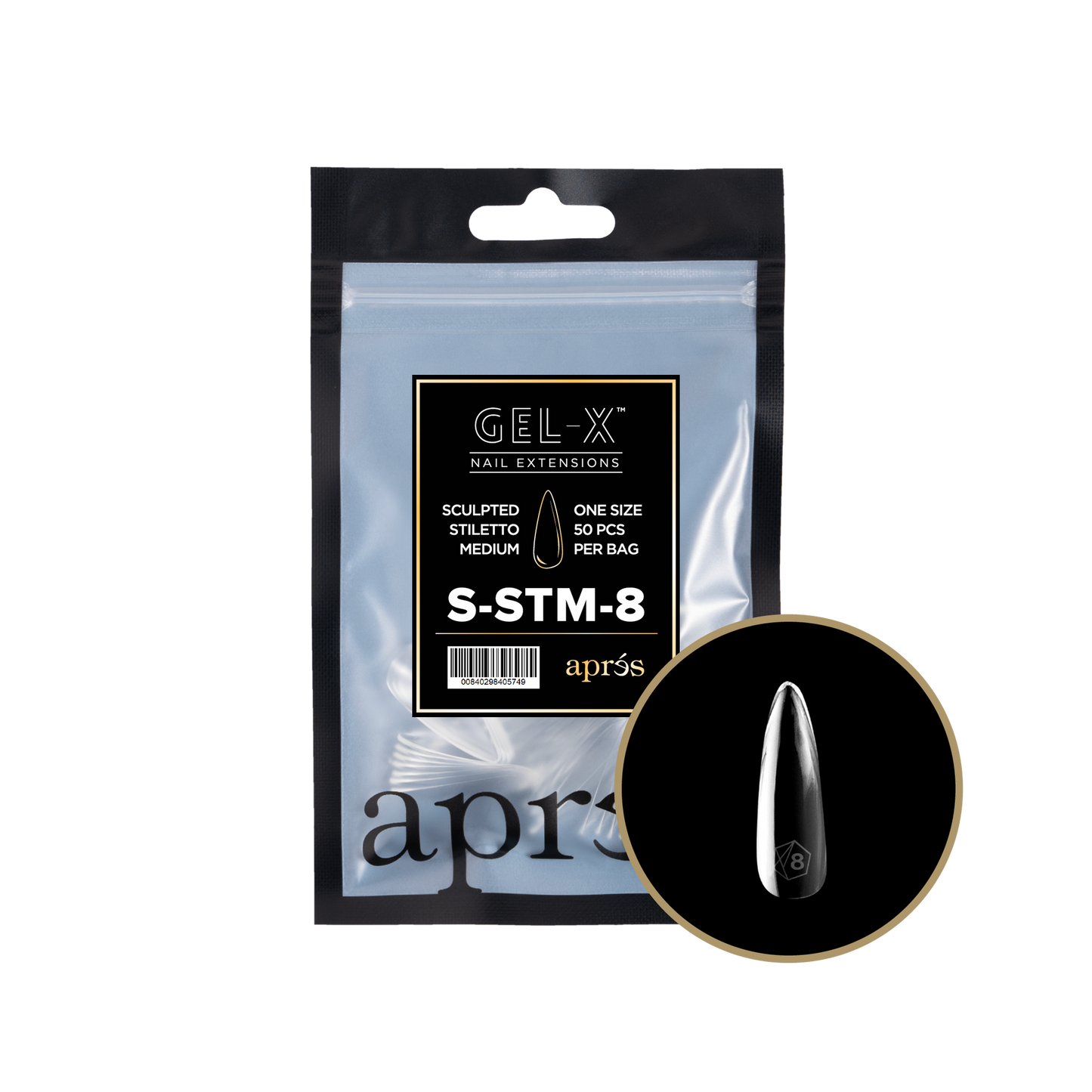 apres Gel-X® Sculpted Stiletto Medium Refill Bag