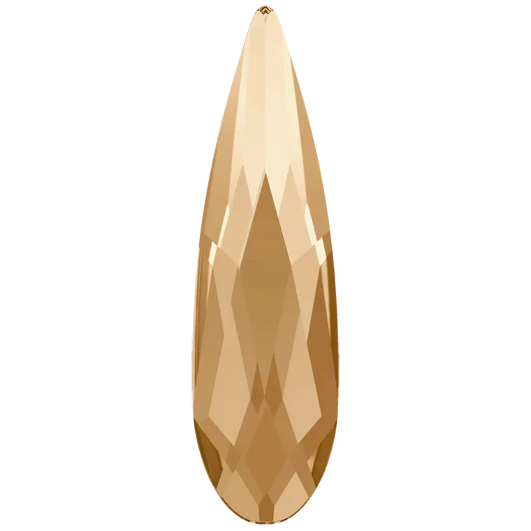 Swarovski Flat Back Crystals Non Hotfix Raindrop (2304) Crystal Golden Shadow