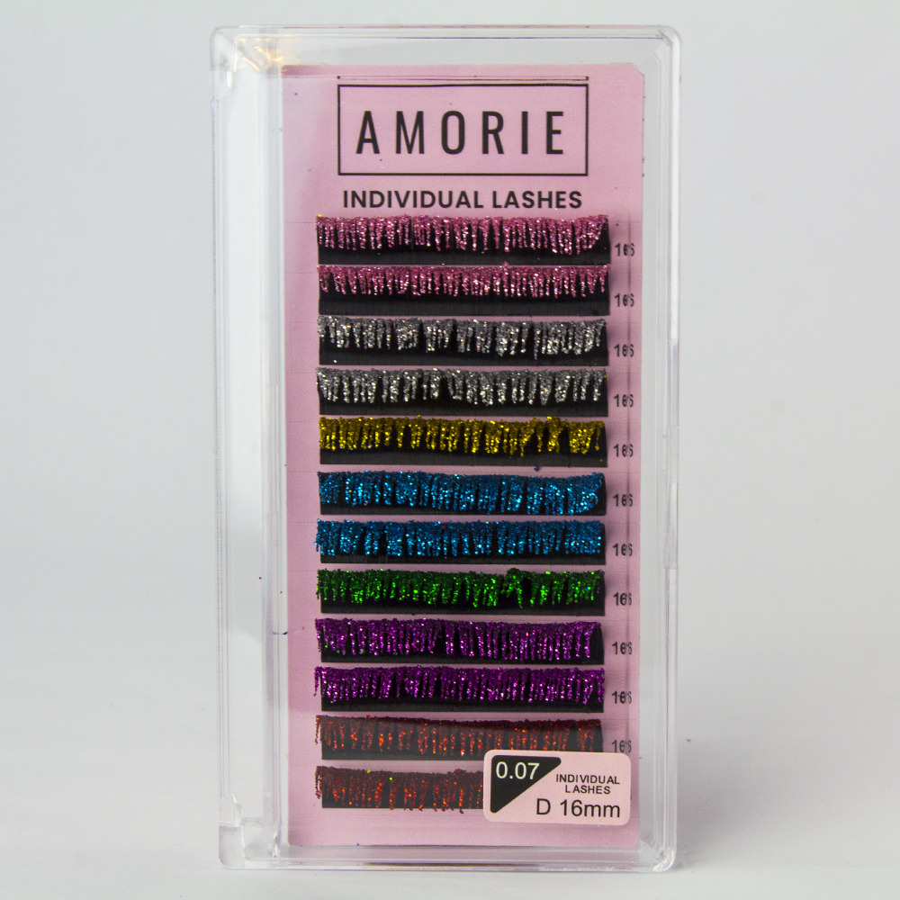 Amorie Soft & Silky Glitter Lash Extensions 0.07 D