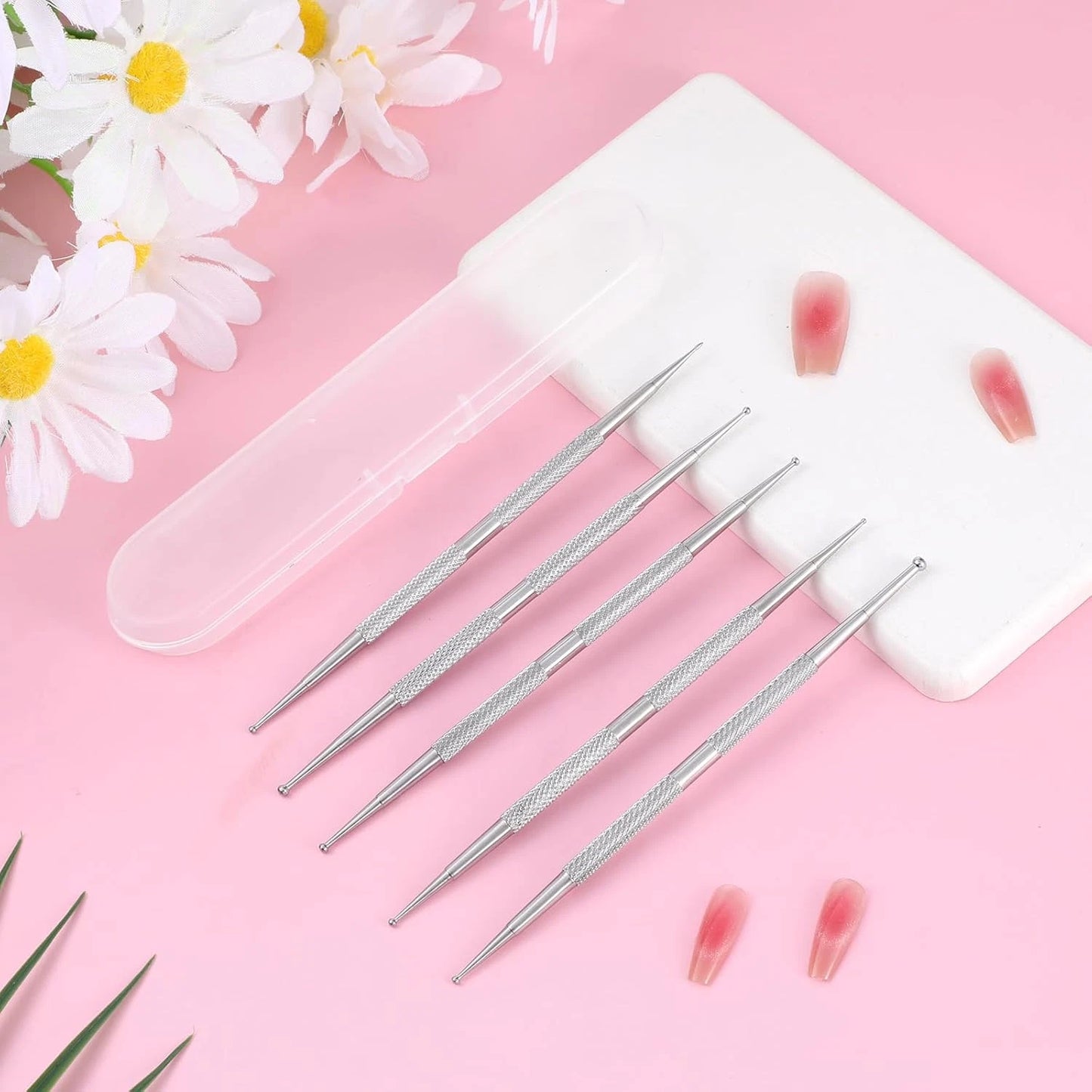 Stainless Steel Dotting Tool &Case 5pcs