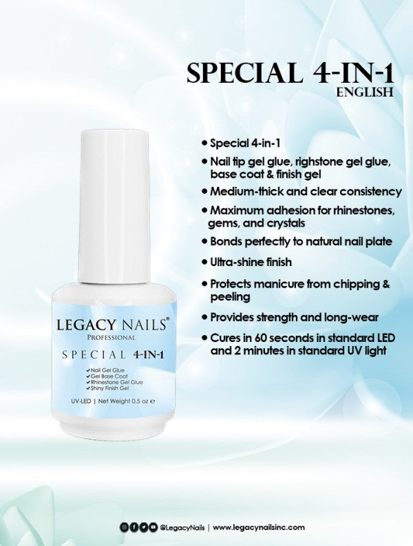 Legacy Nails SPECIAL 4-IN-1 FINISH GEL