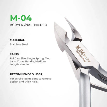 NGHIA Acrylic/Nail Nippers M-04 (Stainless Steel)