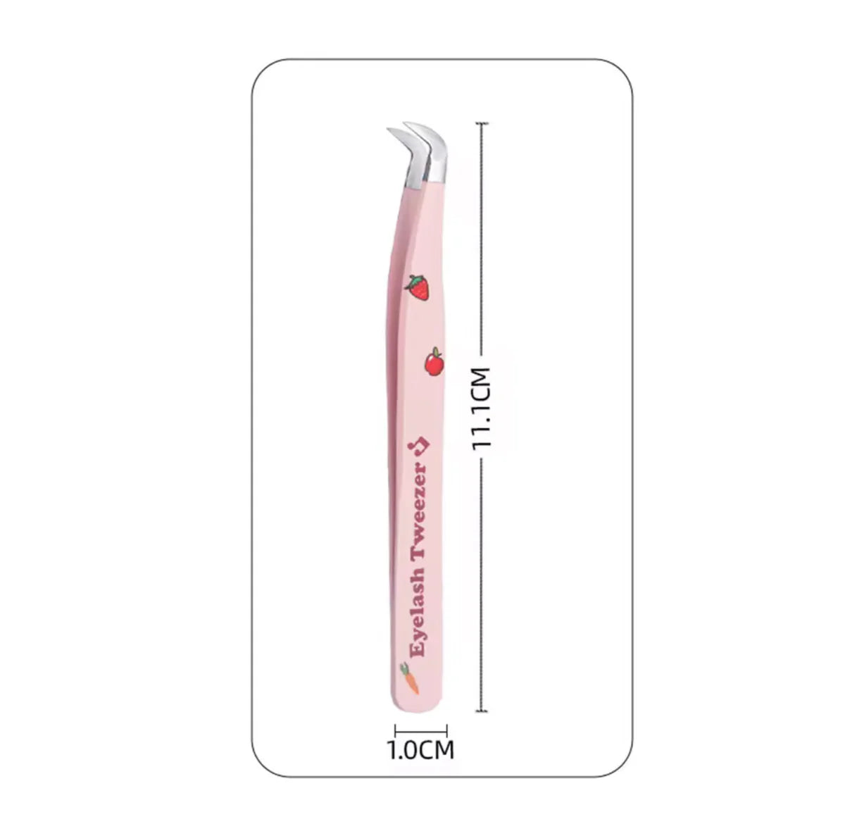 Pink Fruit & Veggie Eyelash Extension Lash Tweezers