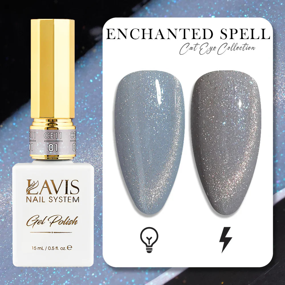 LAVIS Cat Eye Gel Polish 0.5 oz - Enchanted Spell Collection