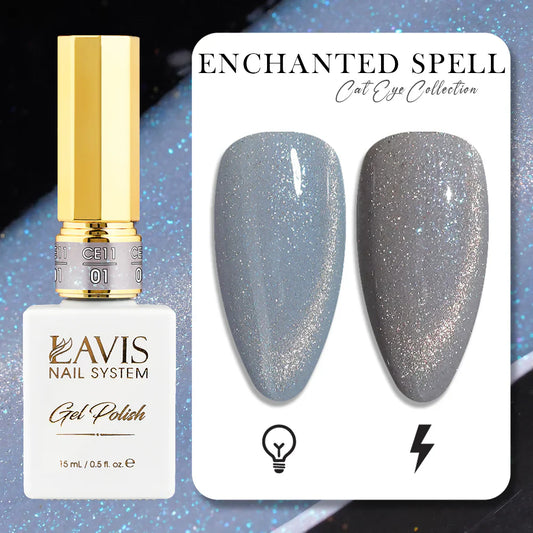 LAVIS Cat Eye Gel Polish 0.5 oz - Enchanted Spell Collection