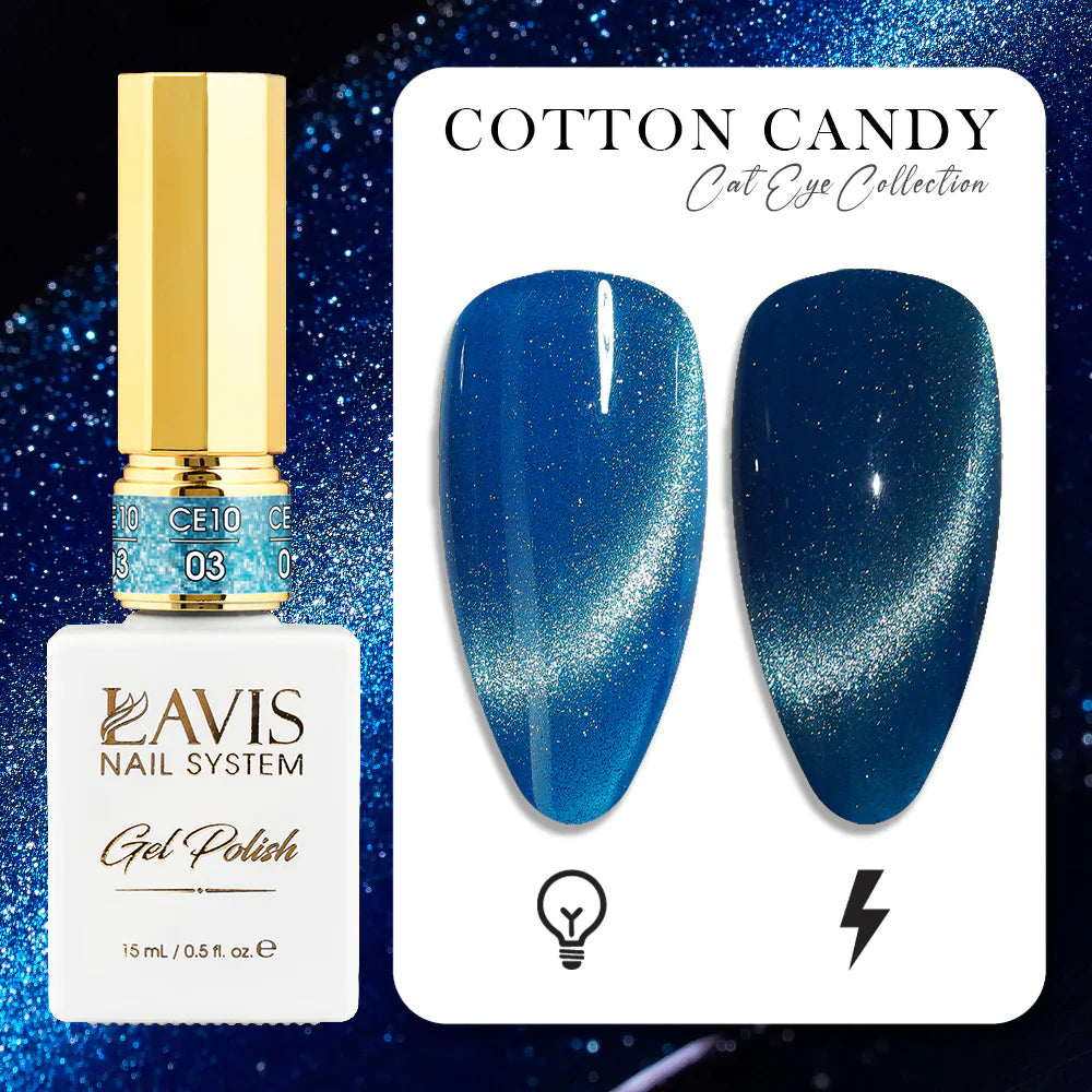 LAVIS Cat Eye Gel Polish 0.5 oz - Cotton Candy Collection