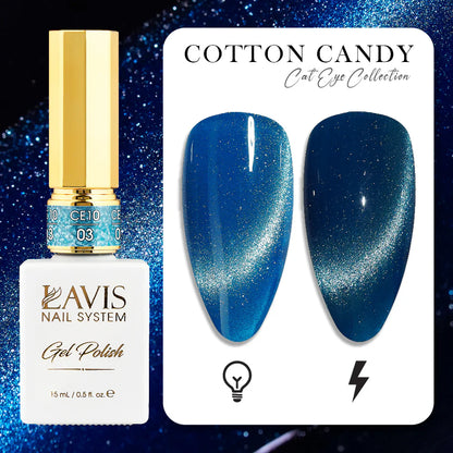 LAVIS Cat Eye Gel Polish 0.5 oz - Cotton Candy Collection